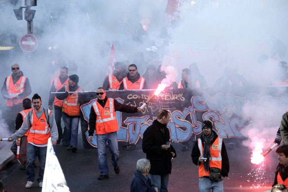 Gallery Business pictures gallery: France hit by national strike, Paris, France - 29 Jan 2009
