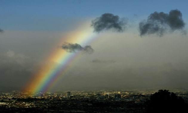 Gallery 24 hours in pictures: A view of rainbow over San Jose in Costa Rica 