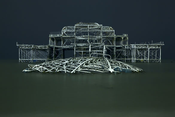 Gallery Eyewitness: Snow covering the remains of the West Pier at Brighton