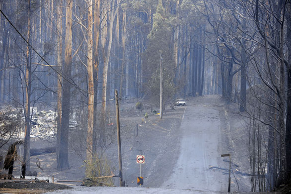 Gallery Australian bushfires: A burnt out house and a car at the township of Kinglake