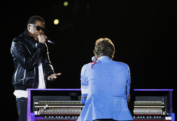 Gallery Grammys: Jay-Z and Chris Martin of Coldplay perform at the Grammys