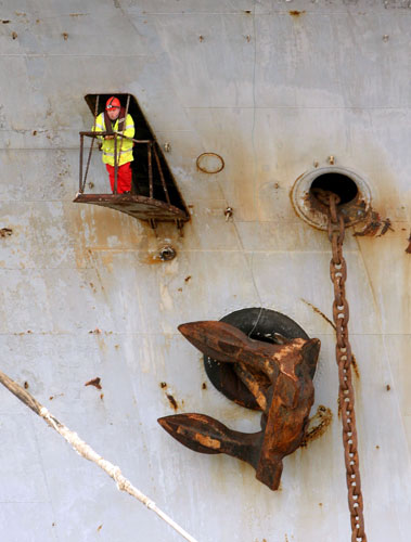 Gallery 9 February 2009: Hartlepool, UK: Former French aircraft carrier Clemenceau