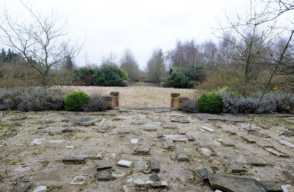 Sunninghill Park: The grand terrace at Sunninghill Park, the former home of Prince Andrew. 