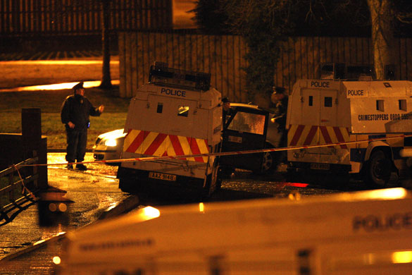 Northern Ireland shooting: The scene of a fatal shooting of a colleague in Lismore Manor, Craigavon