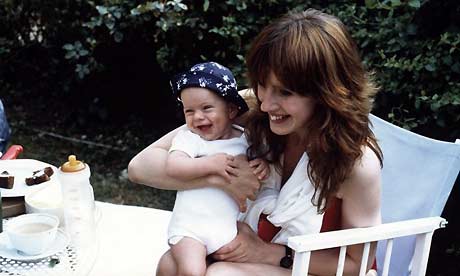 Julie Myerson with her oldest son as a baby