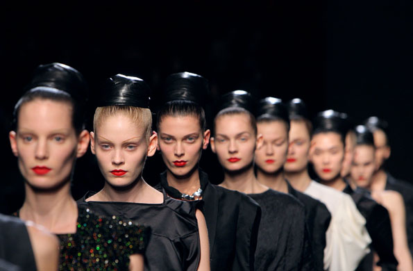 10 March 2009: Paris, France: The Yves Saint Laurent autumn/winter 2009 ready-to-wear show