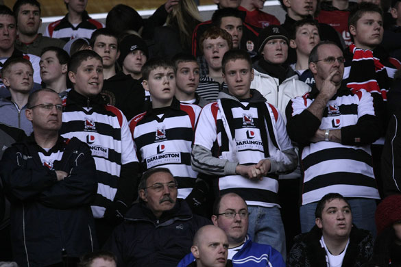 Darlington: Pensive Darlington fans