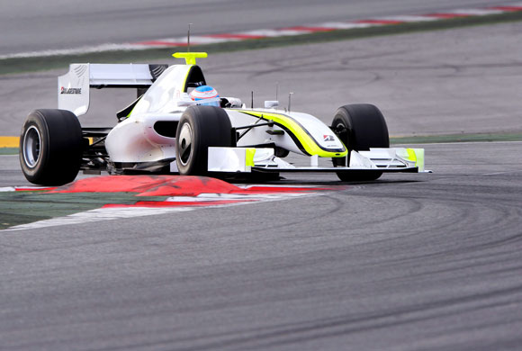 formula 1 launches: Brawn F1 testing