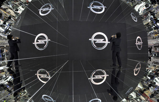 Week in Business: The logo of German automaker Opel, a unit of US giant General Motors