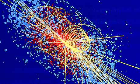 Simulated trace of a Higgs boson