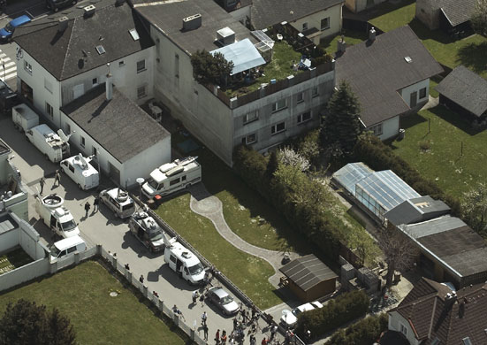 Josef Fritzl: Josef Fritzl's house where he imprisoned his daughter Elisabeth. 