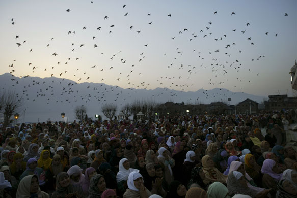 24 hours in pictures: Hazratbal shrine  in KAshmir