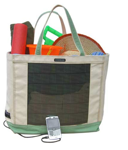 Solar clothing: the world's first heavy-duty solar beach tote by the Juice Bag Beach Tote