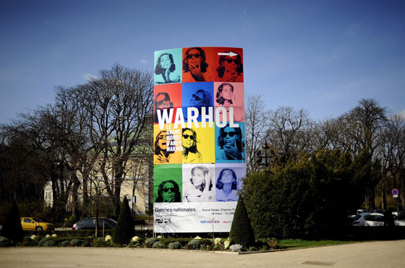 Poster for the Andy Warhol exhibition at the Grand Palais