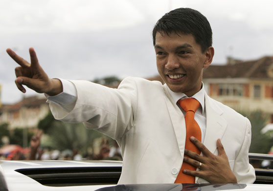 Madagascar : Madagascar opposition leader Andry Rajoelina 