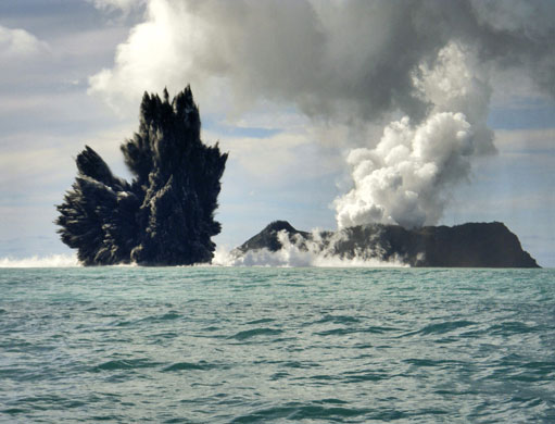 Volcano eruption in Tonga: Smoke is seen after an underwater volcano erupted in Hunga Ha'apai