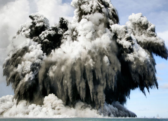 Eyewitness: An undersea vocano erupts six miles from the coast of Tonga’s main island
