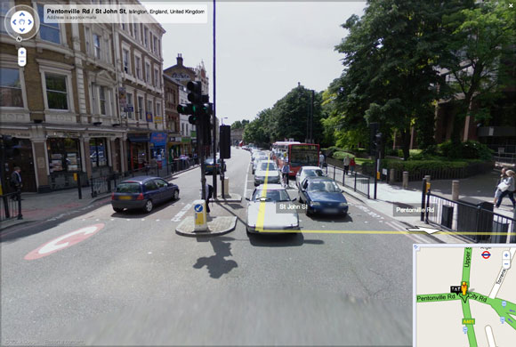 Google and Tate: Pentonville Rd / St John St, Islington