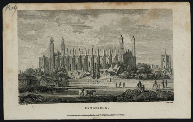 Google and Tate: Cambridge, engraved by Tagg published 1795 after JMW Turner 