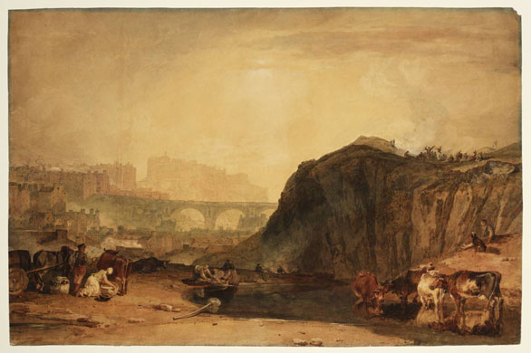 Google and Tate: Edinburgh from Calton Hill exhibited 1804 by Joseph Mallord William Turner 