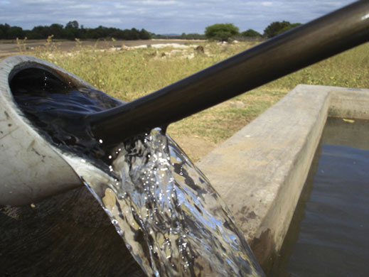 Christian Aid on water: World Water Day: a pump, beside the Shashane River in Zimbabwe