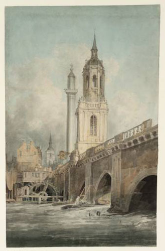 Google and Tate: Old London Bridge by JMW Turner