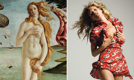  Moss modelling for Topshop were cited as contrasting ideals of beauty 