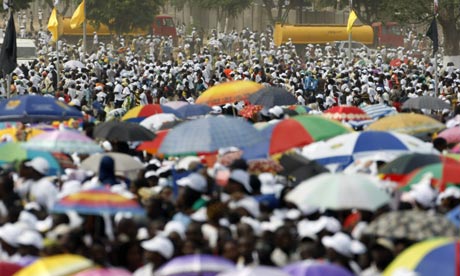 pope benedict xvi evil. Pope Benedict XVI angola mass