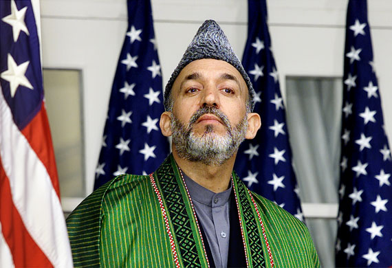 Hamid Karzai : Hamid Karzai at the White House in 2002