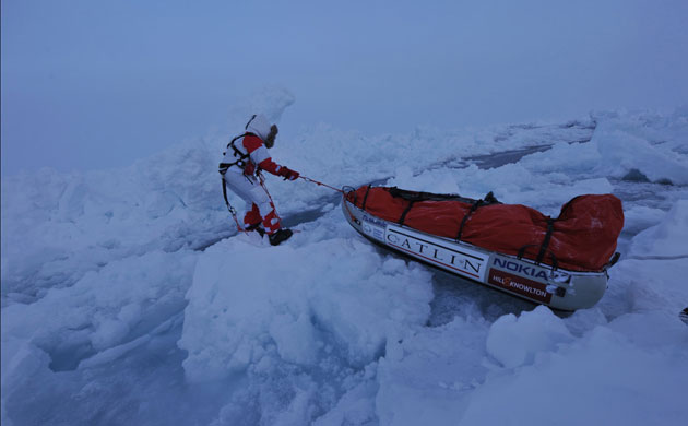 Catlin Arctic Survey: Struggling with sledge