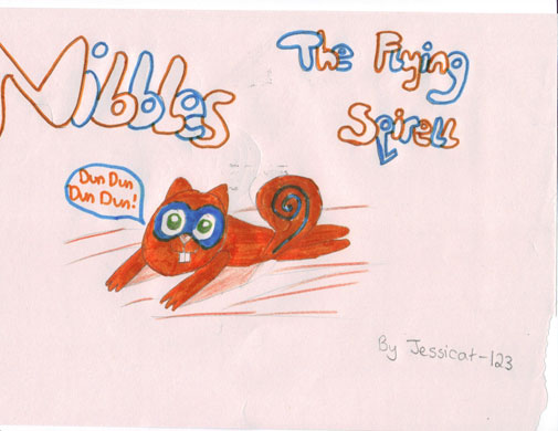 Monsters Inked: Nibbles the flying squirrel by Jessicat-123