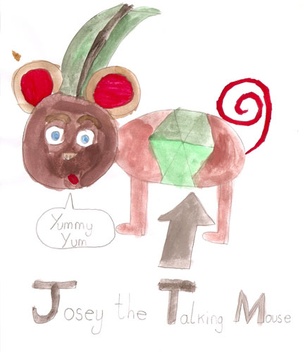 Monsters Inked: Josey the talking mouse by peachadella