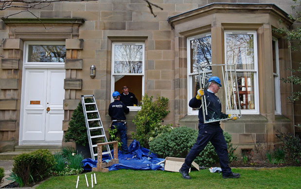 Goodwin  house vandalised: the home of sir fred goodwin is vandalised