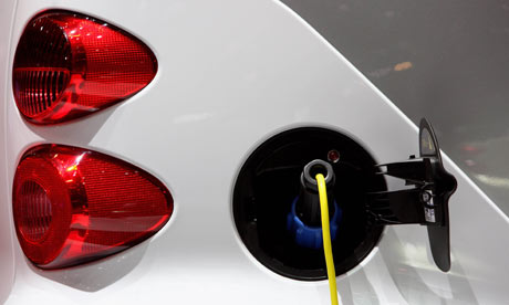 Green car: The plug-in of an electric Smart car