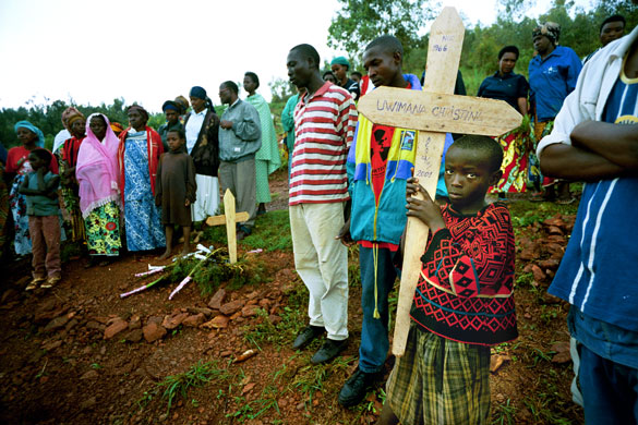 Chris McGreal's Africa: The funeral of Aids victim Christine Uwimana near Kigali, Rwanda