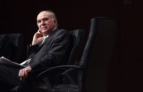 Fantasy boardroom: Vince Cable at the Scottish Liberal Democrats conference.