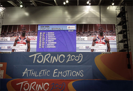 Dwain Chambers in Turin: Dwain Chambers