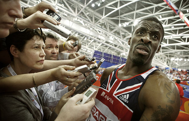 Dwain Chambers in Turin: Dwain Chambers