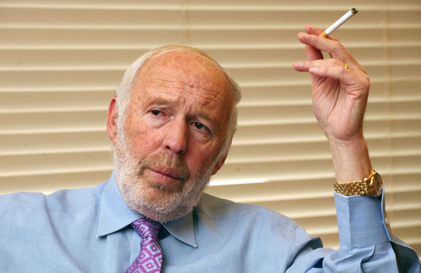 Week in Business: Hedge fund manager Jim Simons talks during an interview in New York.