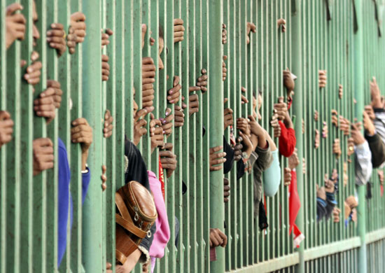 27 March 2009: Kathmandu: Spectators look at performances during the 