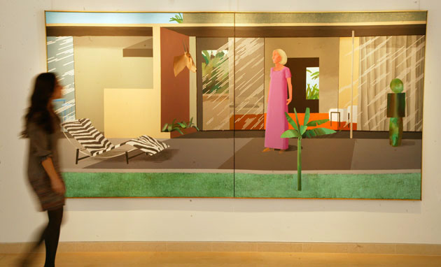 art week: David Hockney painting 'Beverly Hills Housewife'
