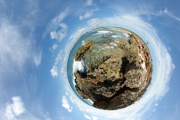 Alexandre Duret-Lutz  : 360 degree photo of Tintamarre island in the Caribbean Sea