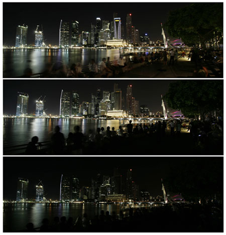 Earth Hour: Singapore financial before and during Earth Hour