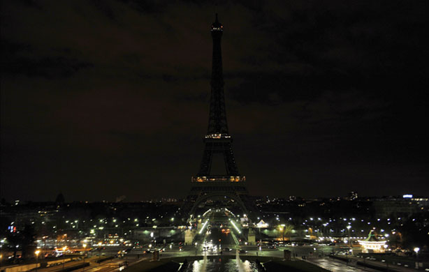 Earth Hour: Eiffel Tower, Paris, France