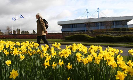 Dunfermline Building Society's head office building at Pitreavie business park near Dunfermline, Fife; picture courtesy of The Guardian