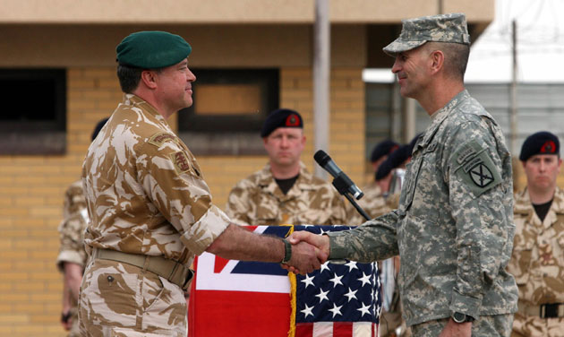 Handover ceremony in Iraq: Britain hands over command in Basra to US