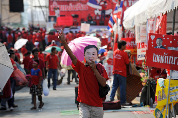 24 hours: Thaksin Shinawatra supporter at a protest in Bangkok