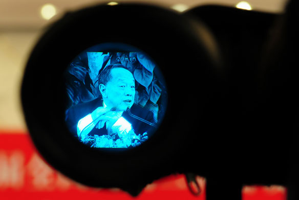 4 March 2009: Beijing, China: Li Zhaoxing briefs the media