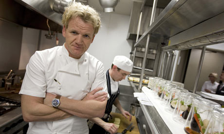 Gordan Ramseys Restaurant on Gordon Ramsay At His Restaurant In The Conrad Hotel  Tokyo  Japan