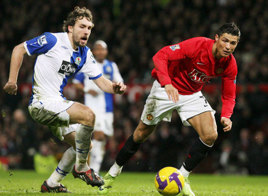 Ronaldo's season: Ronaldo booked for diving against Blackburn 